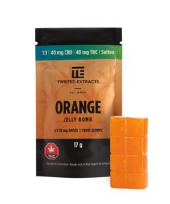 1:1 Orange Jelly Bomb | Sativa | 1:1 40 mg | Twisted Extracts