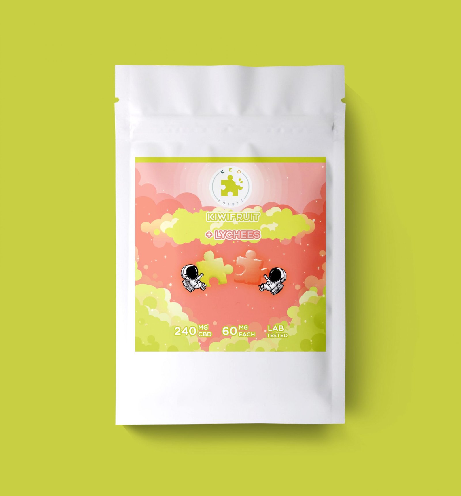 Lychee & Kiwi Puzzle CBD Gummies | 240 mg | Keo Edibles