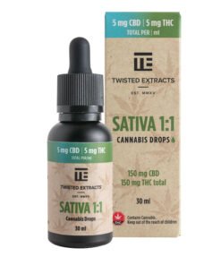 1:1 Tinkturtropfen | Sativa | 150 mg CBD & 150 mg THC | Twisted Extracts