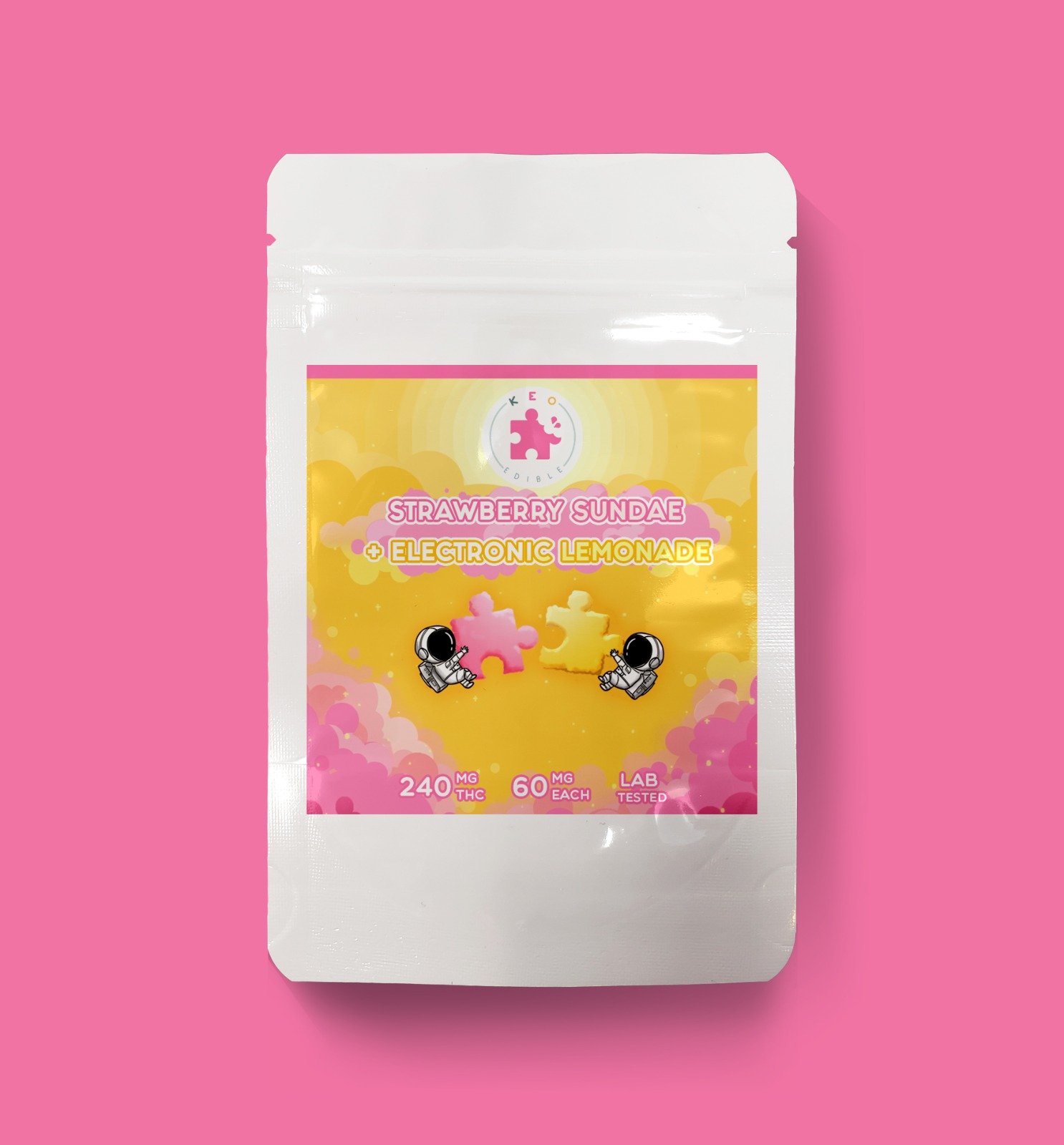 Erdbeer-Limonade-Puzzle-Gummibärchen | 240 mg | Keo Edibles