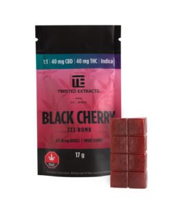 1:1 Black Cherry ZzZ Bomb Indica | 1:1 40 mg | Twisted Extracts