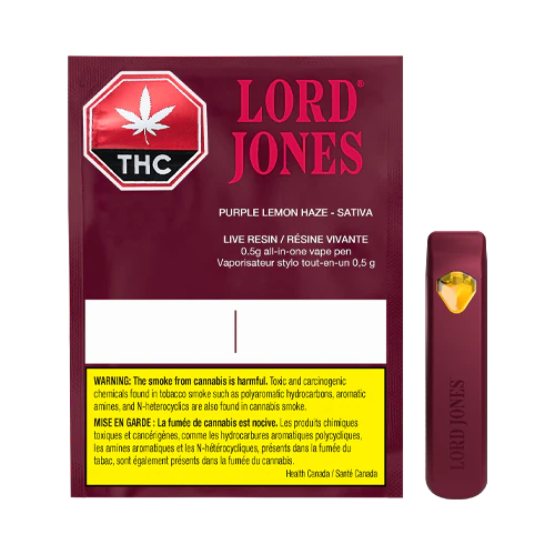 Lord Jones Live Resin Purple Lemon Haze Einweg-Vape